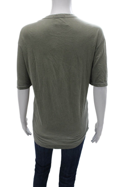 Buck Mason Unisex Basic Green Supima Short Sleeve T-Shirt Size XL