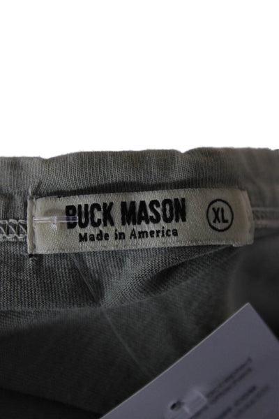 Buck Mason Unisex Basic Green Supima Short Sleeve T-Shirt Size XL
