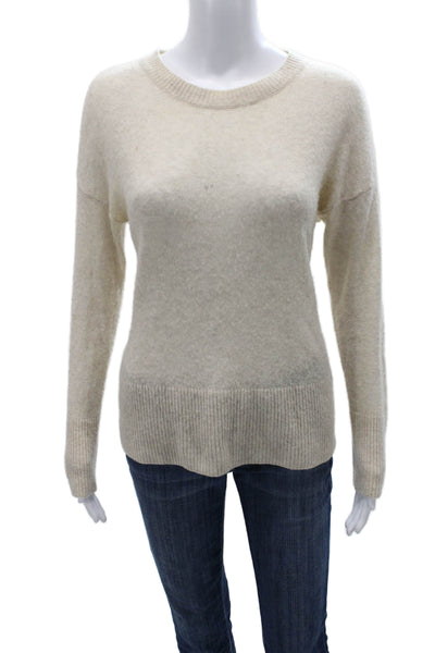 Steven Alan Unisex Beige Cashmere Silk Crewneck Pullover Sweater Size M