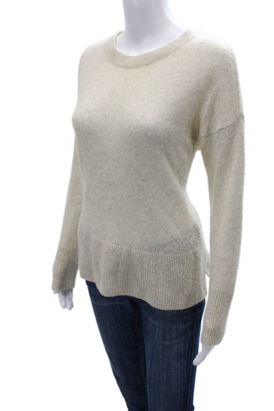 Steven Alan Unisex Beige Cashmere Silk Crewneck Pullover Sweater Size M