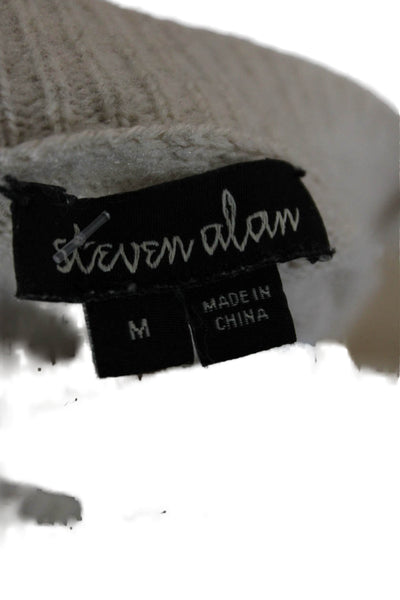 Steven Alan Unisex Beige Cashmere Silk Crewneck Pullover Sweater Size M