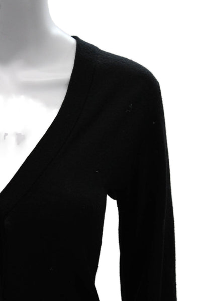 Michael Kors Unisex Cashmere V Neck Black Long Sleeve Cardigan Size S