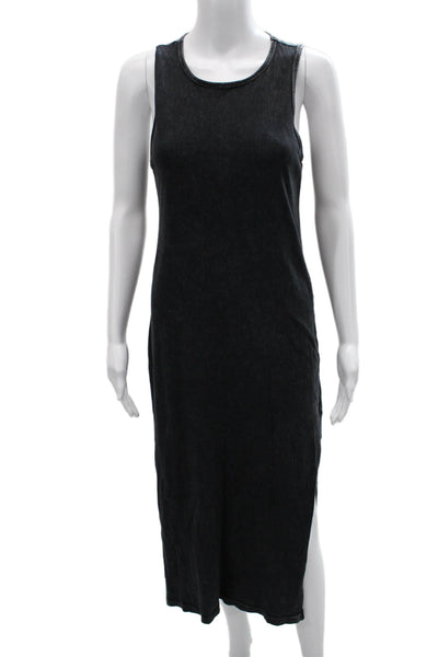 Beyond Yoga Women Black Cotton Tank Dress Sleeveless Mid Calf Size XS