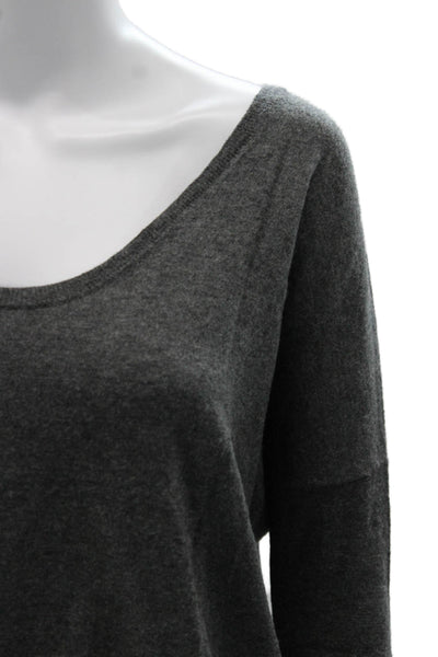 Joie Unisex Pullover Dark Gray Round Neck Long Sleeve Wool Cashmere Size XS