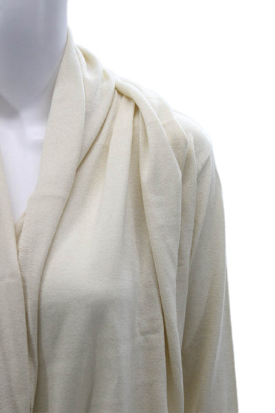 BCBGMAXAZRIA Unisex Cardigan Sweater Beige Polyester Blend Long Sleeve Size M