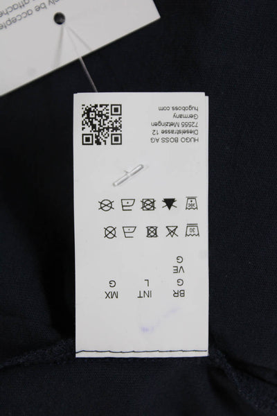 Boss Hugo Boss Mens Graphic Crew Neck Cotton Blend T-Shirt Dark Blue Size L