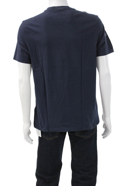 Boss Hugo Boss Mens Dark Blue Cotton Graphic Crewneck T-Shirt Size L