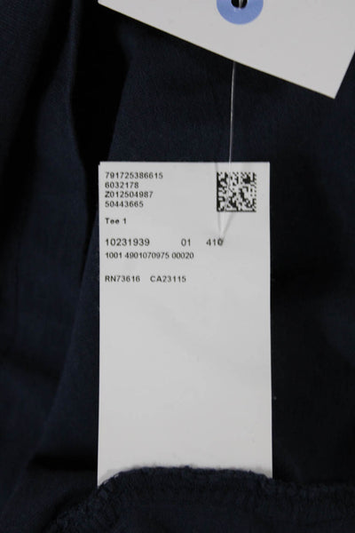 Boss Hugo Boss Mens Dark Blue Cotton Graphic Crewneck T-Shirt Size L