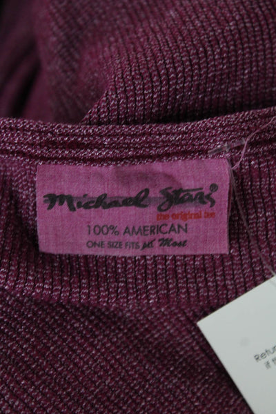 Michael Stars Womens Purple Long Sleeve Tunic Top Round Neck 90s Size One Size