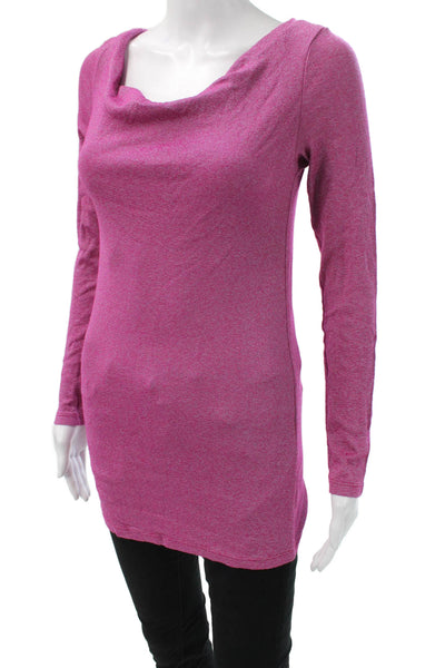 Michael Stars Womens Tunic Maternity Long Sleeve Pink Size M
