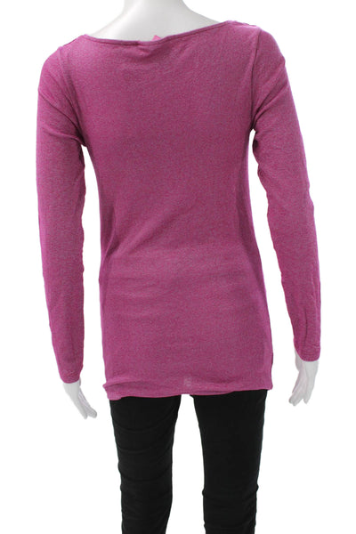 Michael Stars Womens Tunic Maternity Long Sleeve Pink Size M
