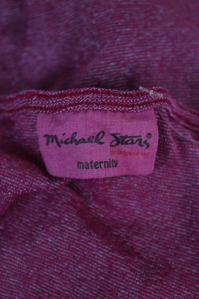 Michael Stars Womens Tunic Maternity Long Sleeve Pink Size M