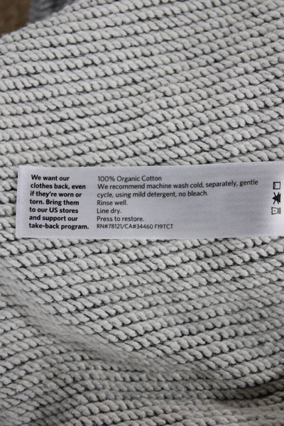 Eileen Fisher Unisex Pullover Sweater Gray Organic Cotton Size L