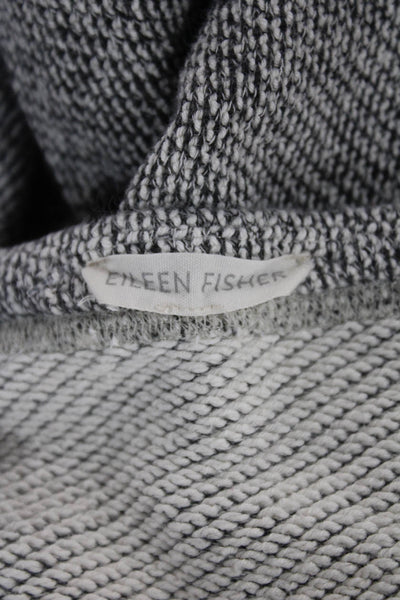 Eileen Fisher Unisex Pullover Sweater Gray Organic Cotton Size L