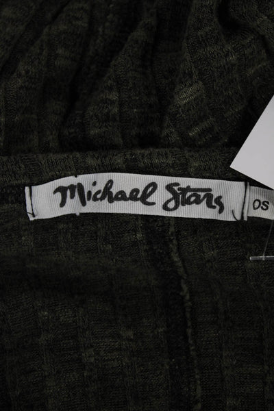 Michael Stars Womens Tunic V Neck Long Sleeve Green Size One Size