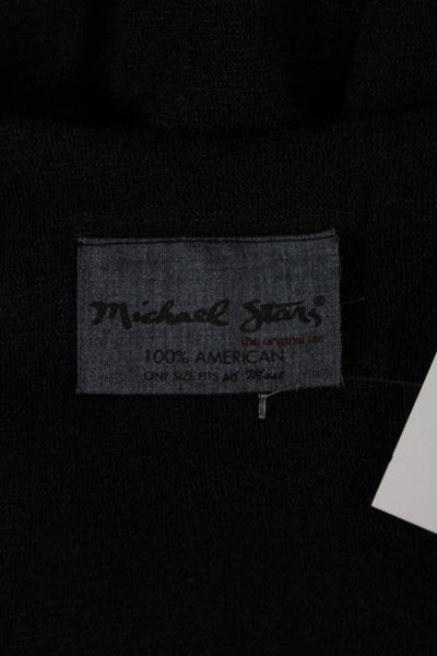 Michael Stars Women Basic Tunic V-Neck Long Sleeve Black Size One Size