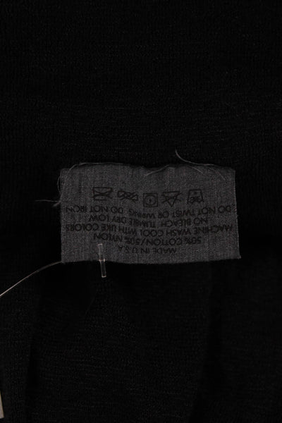 Michael Stars Women Basic Tunic V-Neck Long Sleeve Black Size One Size