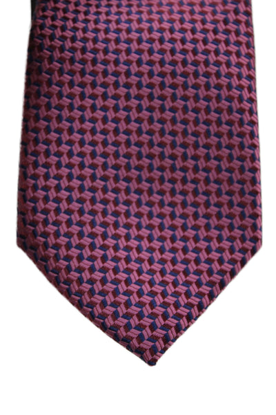 Michael Kors Mens Satin Geometric Print Tie Red