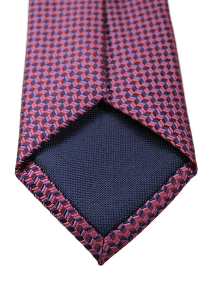 Michael Kors Mens Satin Geometric Print Tie Red