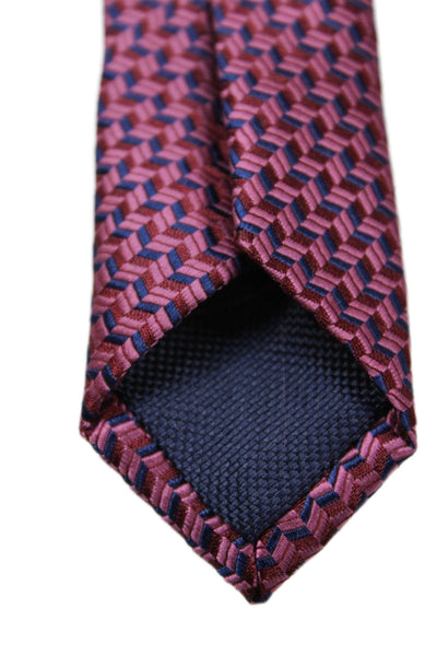 Michael Kors Mens Satin Geometric Print Tie Red
