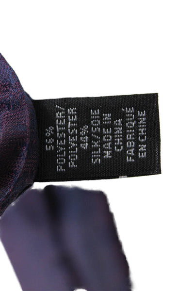 Michael Kors Mens Satin Floral Print Tie Dark Purple