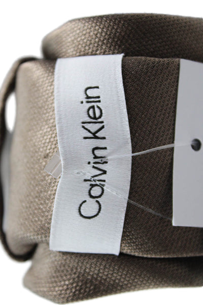 Calvin Klein Mens Satin Classic Length Tie Gray