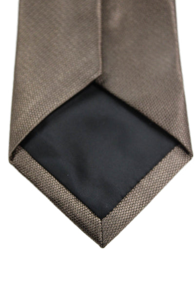 Calvin Klein Mens Satin Classic Length Tie Brown