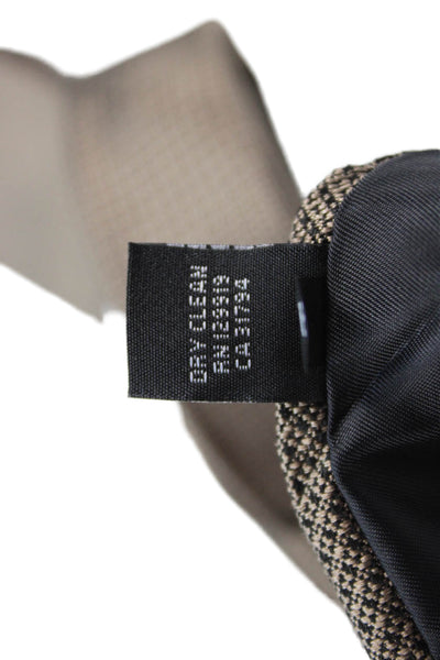Calvin Klein Mens Satin Geometric Print Tie Brown