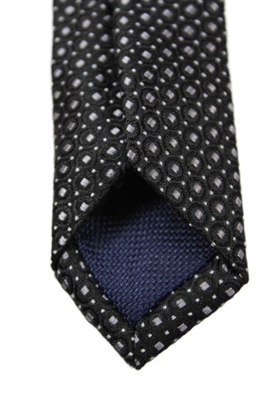 Michael Kors Mens Silk Spotted Geometric Print Tie Black