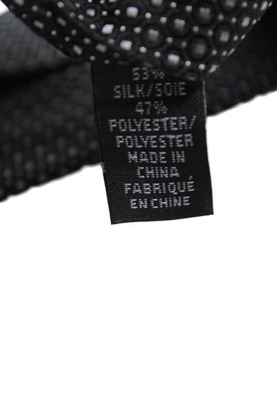 Michael Kors Mens Silk Spotted Geometric Print Tie Black