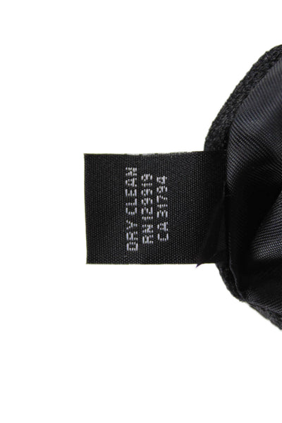 Calvin Klein Mens Satin Classic Length Tie Solid Black