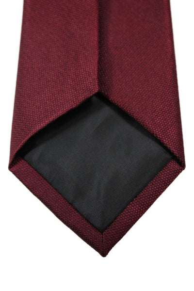 Calvin Klein Mens Satin Classic Length Tie Wine Red