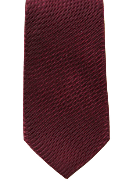 Calvin Klein Mens Satin Classic Length Tie Solid Red
