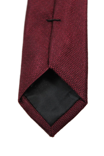 Calvin Klein Mens Satin Classic Length Tie Solid Red