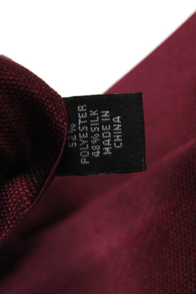 Calvin Klein Mens Satin Classic Length Tie Solid Red