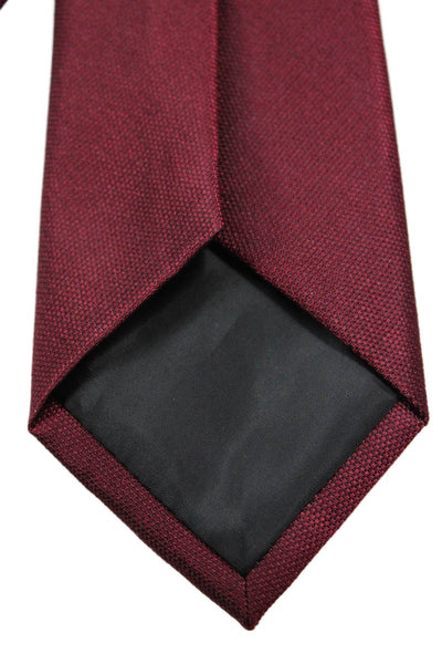 Calvin Klein Mens Satin Classic Length Neck Tie Wine Red