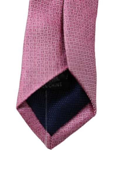 Michael Kors Silk Micro Geometric Print Tie Pink