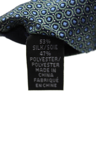 Michael Kors Mens Micro Geometric Pattern Tie Blue