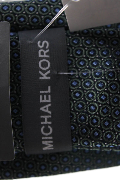 Michael Kors Mens Micro Geometric Pattern Tie Blue
