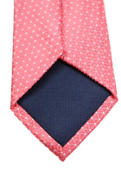 Calvin Klein Mens Geometric Print Classic Length Tie Orange