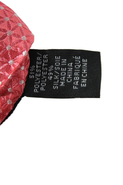 Calvin Klein Mens Geometric Print Classic Length Tie Orange