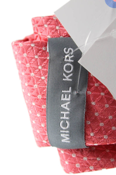 Calvin Klein Mens Geometric Print Classic Length Tie Orange