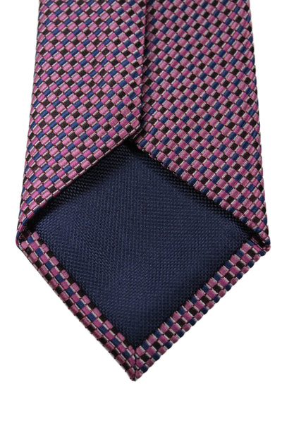 Michael Kors Mens Satin Micro Geometric Print Tie Red