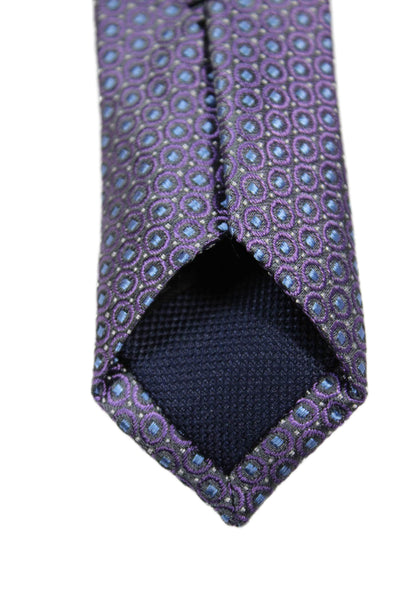 Michael Kors Mens Satin Micro Geometric Print Tie Red