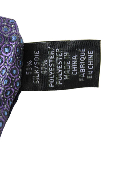 Michael Kors Mens Satin Micro Geometric Print Tie Red