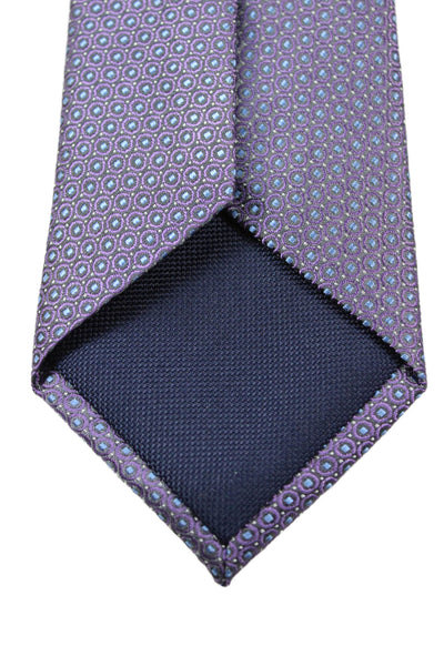 Michael Kors Mens Silk Micro Geometric Pattern Tie Purple