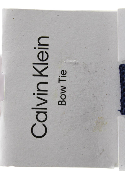 Calvin Klein Mens Satin Classic Bow Tie Dark Blue