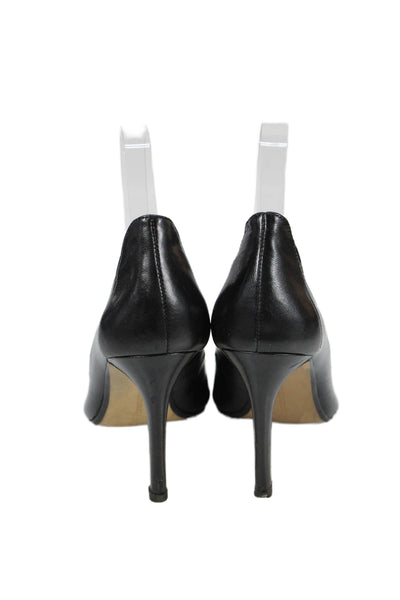 Banana Republic Womens Slip On Stiletto Pointed Toe Leather Pumps Black Size 6