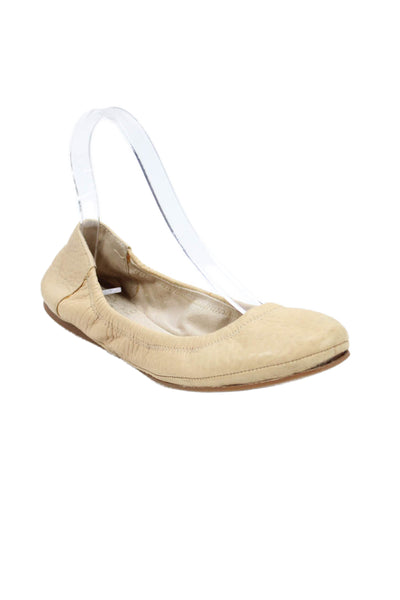 Vince Camuto Womens Slip On Round Toe Leather Ballet Flats Brown Size 6