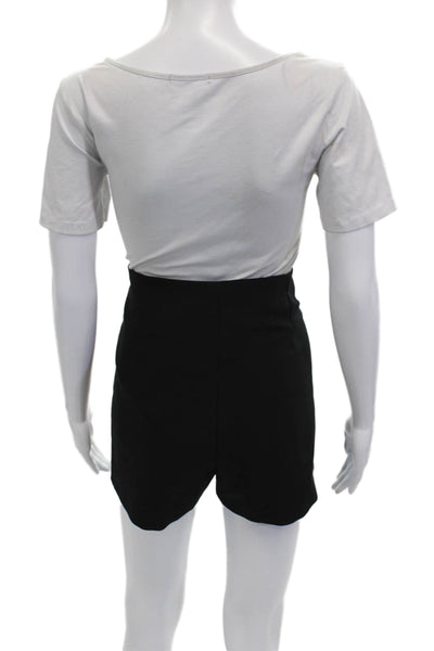 Zara Women Mini Skort Black Polyester Solid Size L